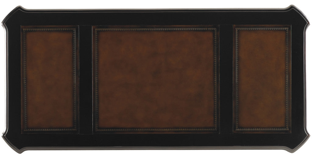 Telluride 76'' Executive Desk withLeather Panels