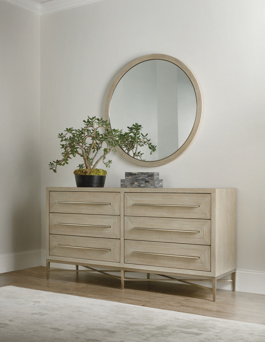 Cascade Round Mirror