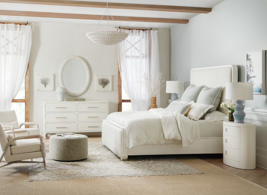 Serenity Wavecrest Oval Nightstand