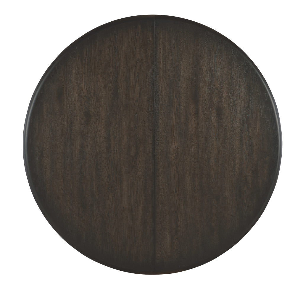 Retreat Pole Rattan Round Dining Table with 1-20in Leaf