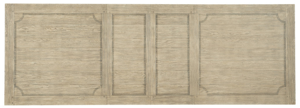 Ciao Bella 84in Trestle Table with 2-18in Leaves-Flaky White/Black