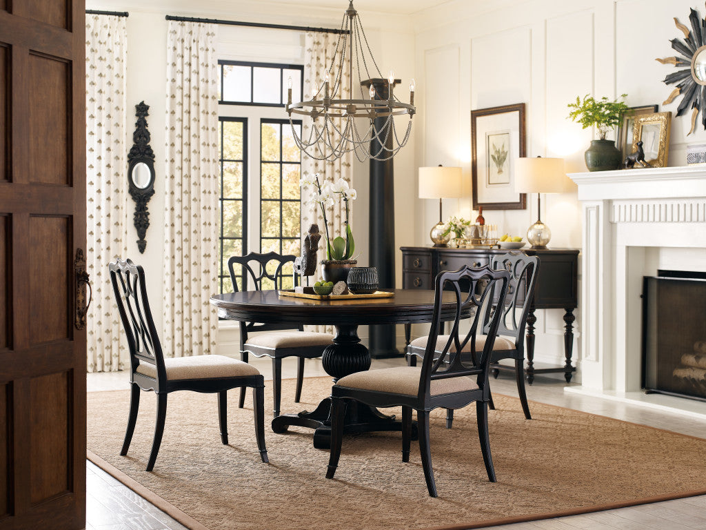 Charleston Round Pedestal Dining Table with 1-20in Leaf