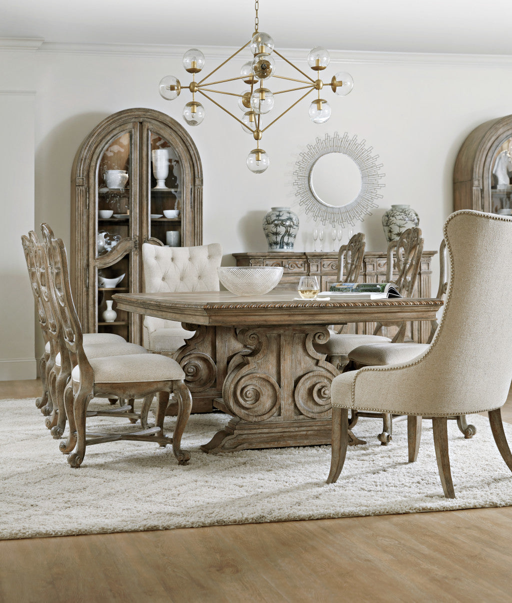 Castella Rectangle Dining Table with 2-20in Leaves