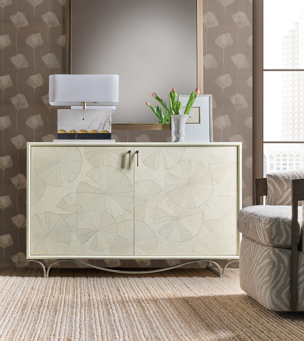 Melange White Lotus Hall Chest