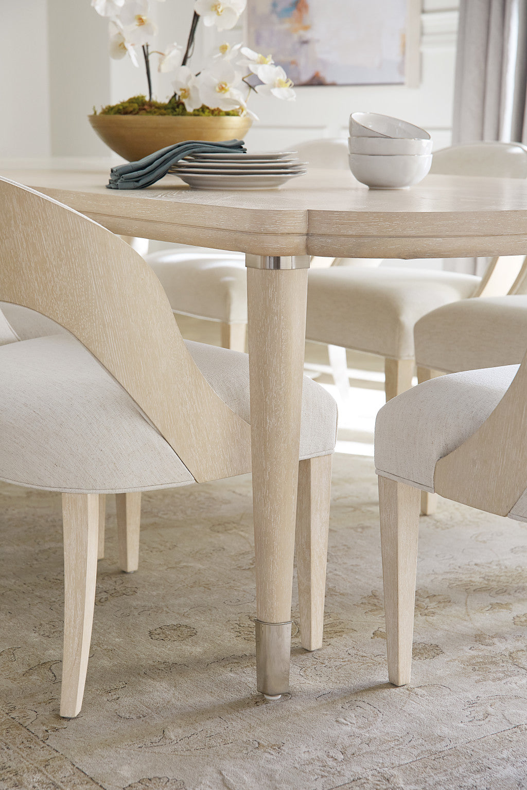 Nouveau Chic Rectangle Dining Table with 1-22in Leaf