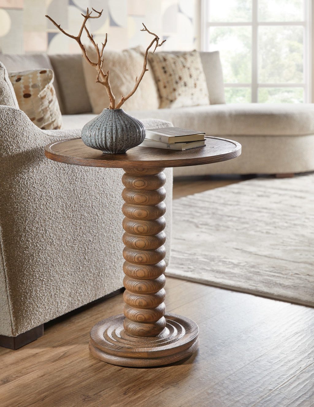Commerce and Market Spindle Accent Table