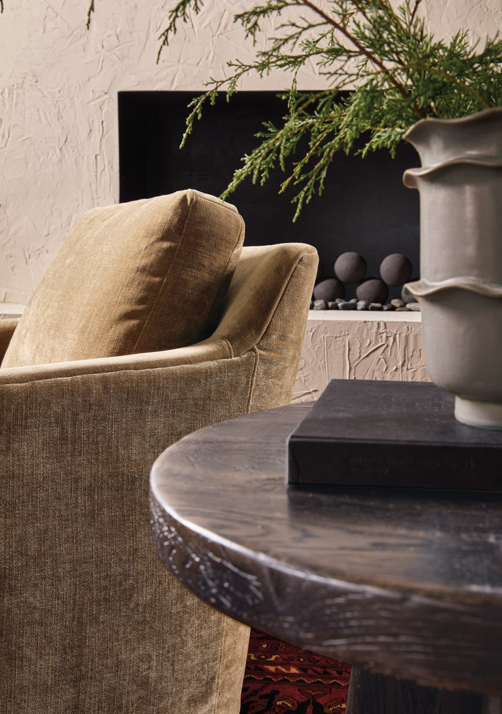 Driftwood Round End Table