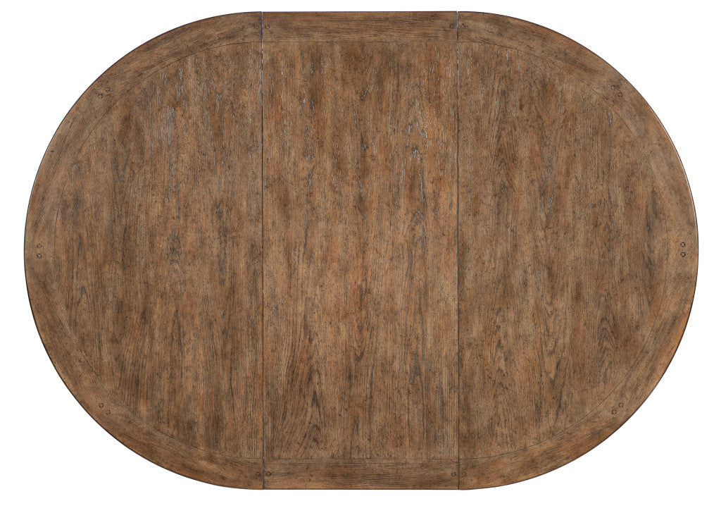 Americana Round Pedestal Dining Table with 1-22in Leaf