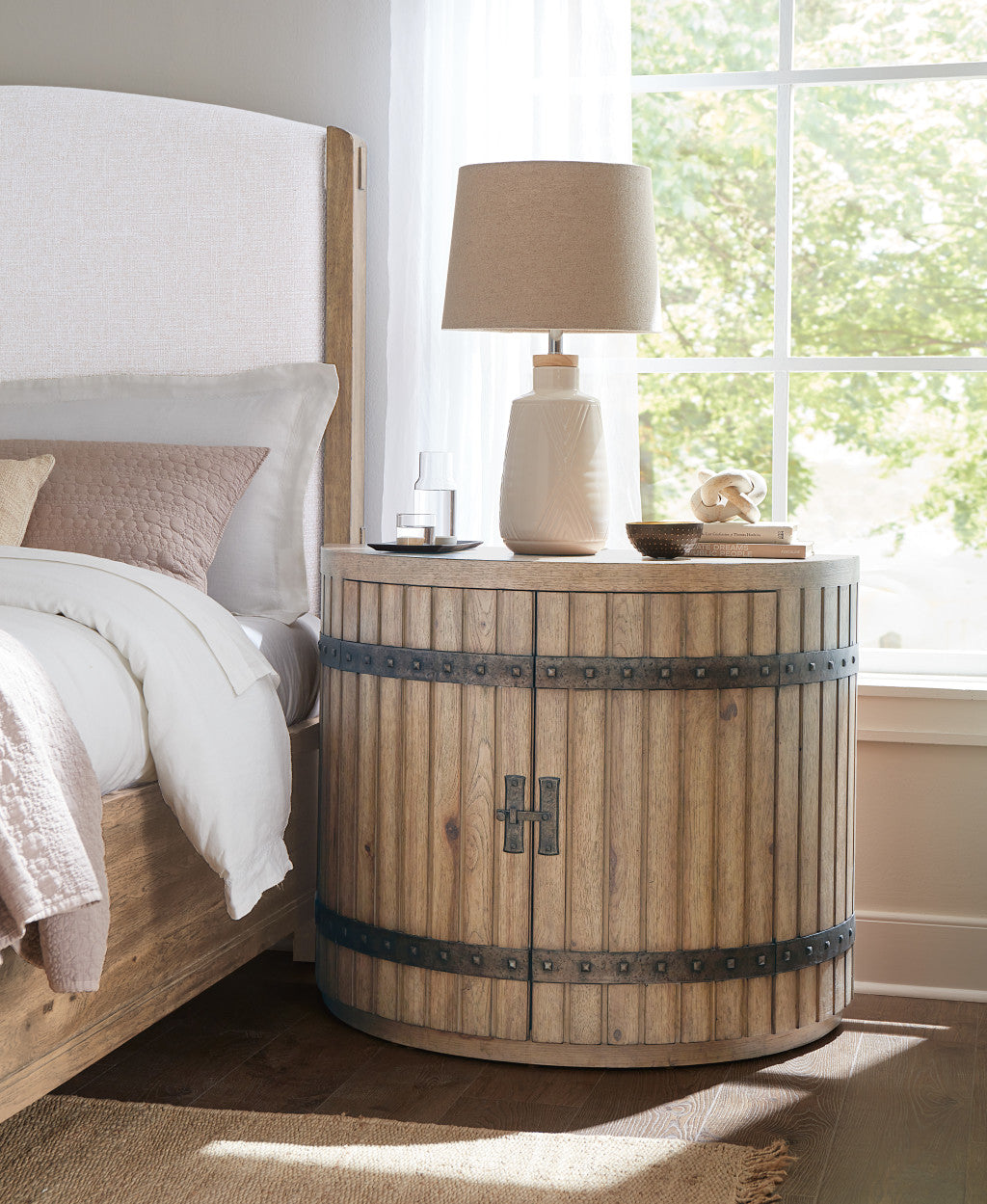Vineyard Row Demilune Nightstand