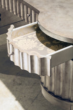 Melange Fluted Kidney Desk