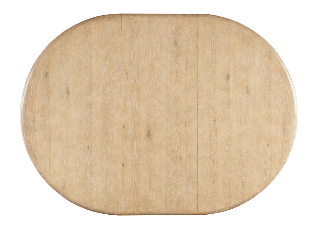 Retreat Pole Rattan Round Dining Table with 1-20in Leaf