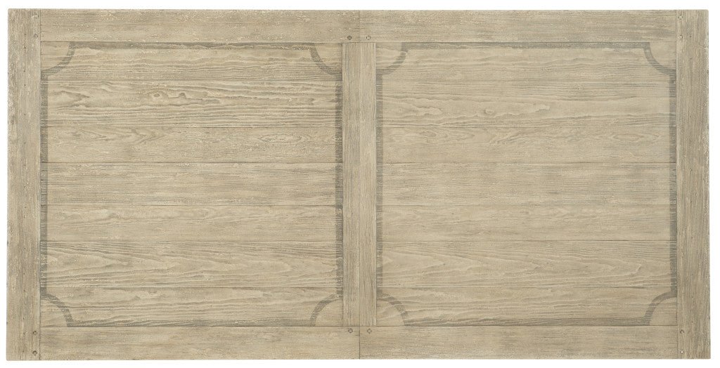 Ciao Bella 84in Trestle Table with 2-18in Leaves-Flaky White/Black