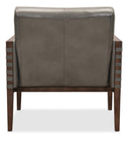 Carverdale Leather Club Chair withWood Frame
