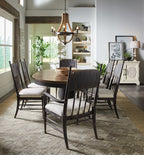 Americana Upholstered Seat Arm Chair