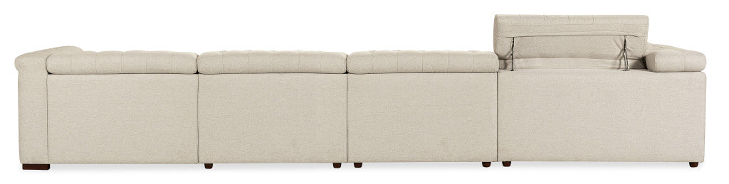 Savion Deux 6 Seat Sectional with Four Power Recliners and Seven Power Headrests