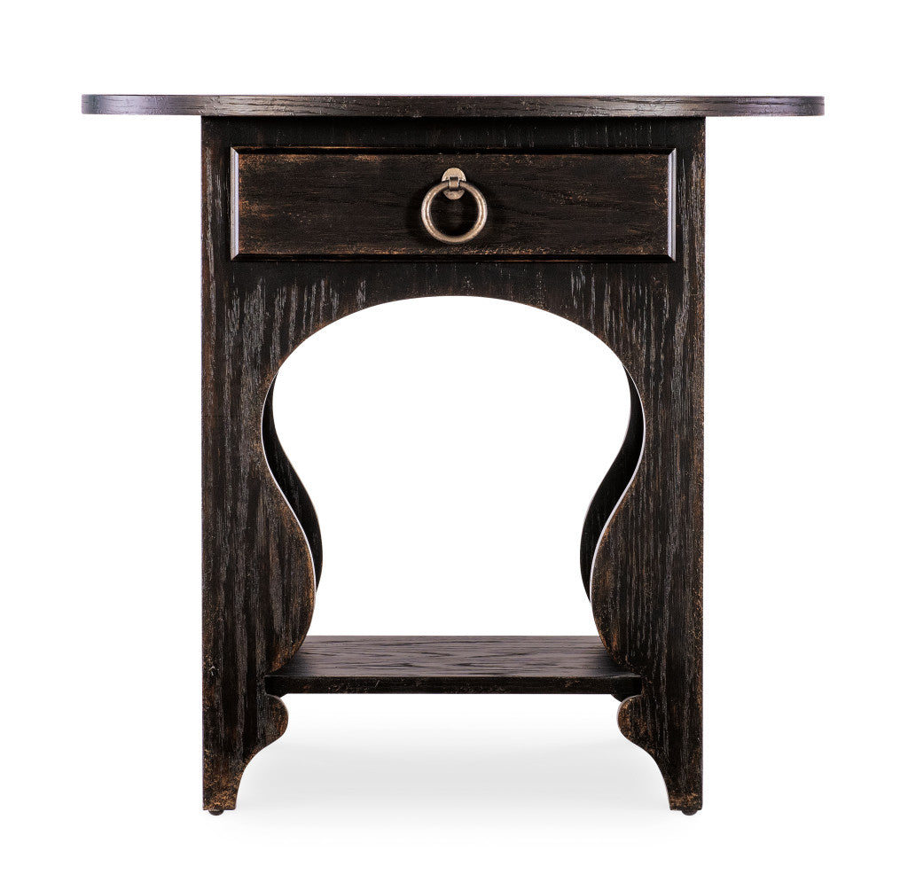 Americana One-Drawer Oval Nightstand