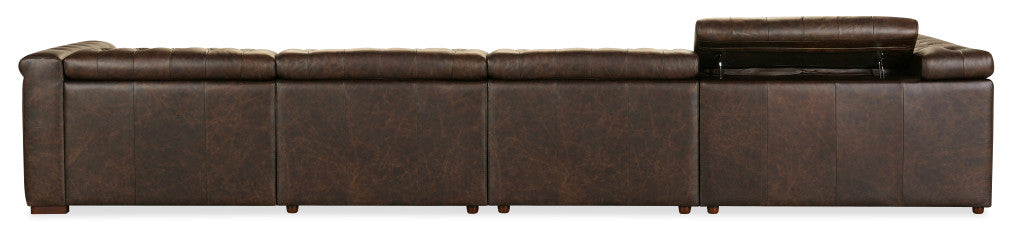 Savion Deux 6 Seat Sectional with Three Power Recliners and Seven Power Headrests